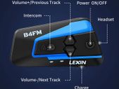 Motorcycle Bluetooth Helmet Headset Intercom 1600M Wireless BT