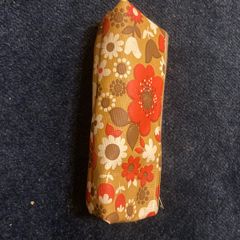 Vintage 70's Vinyl Zipper Make Up  Pouch
