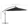 Cantilever Umbrella with LED Lights Black 350 cm Image 9