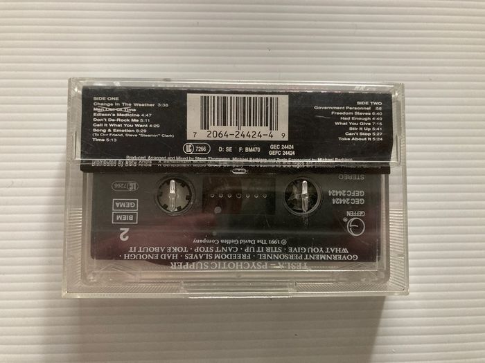 Tesla Psychotic Supper Cassette Tape VG / / VG