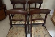 Set of Regency Style Mahogany Bar Back Dining Chairs