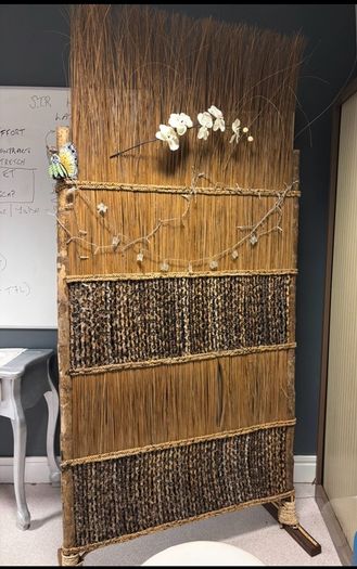 Balinese/Asian reed screen divider
