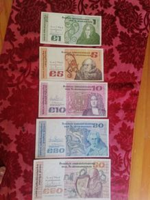 Ireland Full Set B Series Banknotes