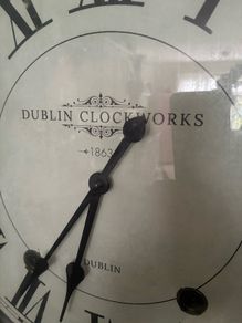 Large Vintage Style Dublin Clockworks Wall Clock clocks