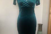 Zara green velvet dress. Size S