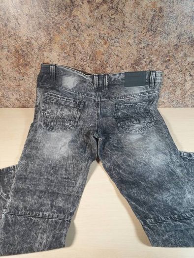 Mens southpole biker style jeans Size w 34 L 30 Black stonewash