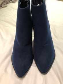 New Look Navy short Boots with glitter heel