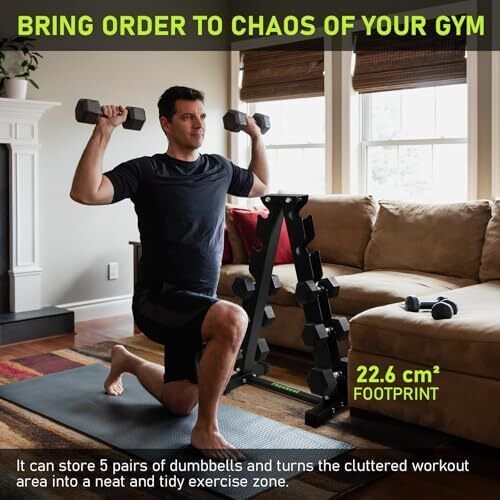 Dumbbell Rack Heavy Duty Steel, 3-Tier/ 5-Tier/ 6-Tier Weights Storage Dumbbell Stand, Dumbbell Tree Stand Weights Holder for Home Gym