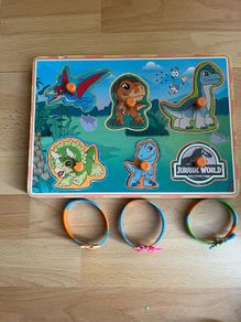 Wooden Dinosaur Sound Puzzle Jurassic World Kids Toy Sensory Learning