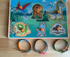 Wooden Dinosaur Sound Puzzle Jurassic World Kids Toy Sensory Learning