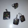 Vintage Emerald Bohemian Set, Turkish handmade, sterling silver Image 5