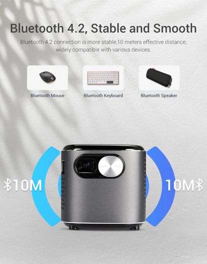 Smart LED Mini Smart DLP Full HD Projector Portable Wifi Bluetooth LED Battery Home Beamer