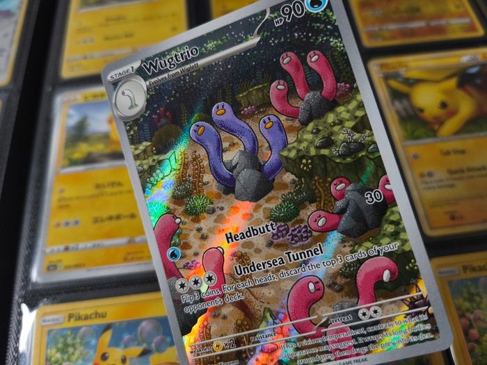 Wugtrio ! Illustration Rare ! from Paldean Fates Set ! 2024 ! Pokemon Card !
