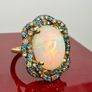 Diamond  Halo Statement Ring Image 7