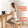 Ergonomic Kneeling Chair, Wooden Posture Knee Chair with Adjustable Thick Foam Cushions & Solid Wood Frame, Adjustable Height Image 8