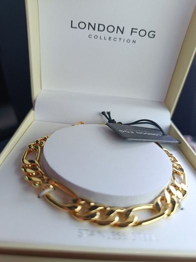 London Fog Gold link 8 inch Unisex Bracelet