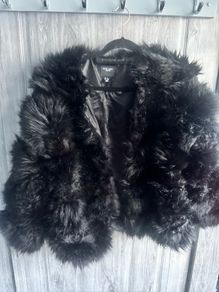 Black Fur Coat New Look Petite