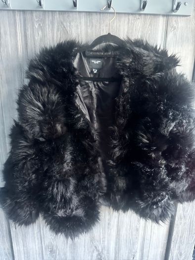 Black Fur Coat New Look Petite