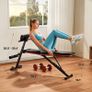 _Weight Bench Adjustable, All-in-One Durable Gym Bench for Full Body Workout, Weight Up to 350kg, Foldable Exercise Bench with 7 Back Positions, 7 Heights, Two Exercise Band, Upgrade Version Image 6