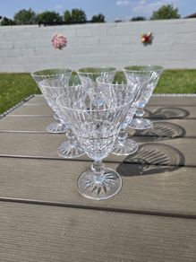 Vintage Full Set Of Waterford Crystal Large Wine Glasses Tramore Pattern
