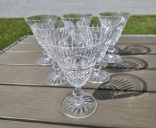 Vintage Full Set Of Waterford Crystal Large Wine Glasses Tramore Pattern