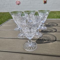 Vintage Full Set Of Waterford Crystal Large Wine Glasses Tramore Pattern