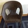 Dark Brown Wicker Tub Chair Image 3