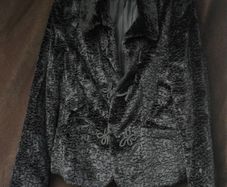 Black Faux Fur Ladies Jacket by NienHaus