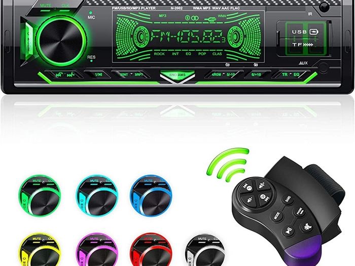 Car Stereo Bluetooth, CENXINY Car Radio Bluetooth 5.0 Hands-free1 Din Universal Built-in Microphone, 4X65W Car Radio Receiver