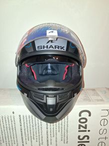 Shark D skwal 3 Helmet grey and blue