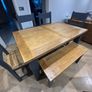 Solid Oak Extendable Dining Table, 4 chairs & 1 bench Image 7