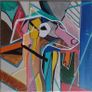 Original Painting of a Dog Framed Original Abstract Painting of Dog  Fauvist Art Figurative Art Image 7