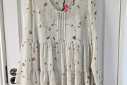 Cream Floral Boho Dress Size 10 (BNWT)
