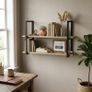STRATA Industrial Steel Shelf Brackets (Pair) | Modern Minimalist Wall Storage Image 7