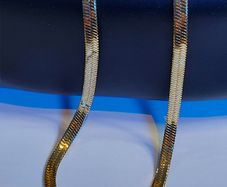 Gold-plated flat snake chain 7.28g new