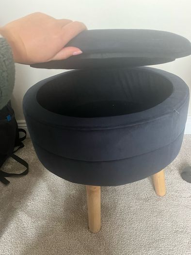 Navy footstool