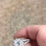 Stunning Halo CZ Sterling Silver Halo Ring Image 5