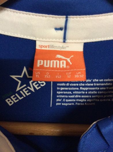 Italy Football. Italia Football. Official Puma Youths Home Jersey. Collect In Dublin Or Receive Via Post.