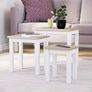 Vida Designs Yorkshire Nest of 3 Tables for Living room, Stacking Side Tables, Sturdy and Easy Assembly (Oak & White) Image 2