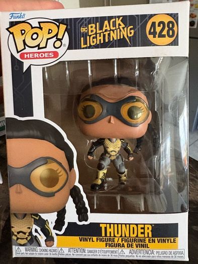Funko Pop / Heroes vinyl figure of the character Thunder (428) from the DC Comics series Black Lightning
