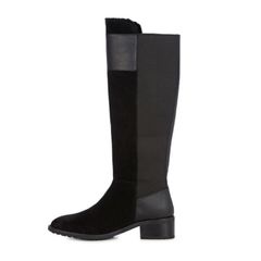 EMU Australia Tennant Tall Black Leather Shearling Boot