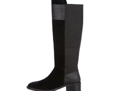 EMU Australia Tennant Tall Black Leather Shearling Boot