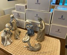Rare Lladro Large Nativity Christmas Crib Set 8 Pieces Original Boxes