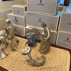 Rare Lladro Large Nativity Christmas Crib Set 8 Pieces Original Boxes