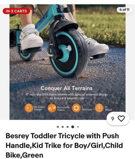 besrey 7-in-1 Toddler Trike Tricycle