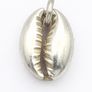 Vintage 925 Sterling Silver Cowrie Shell Charm Pendant Image 3