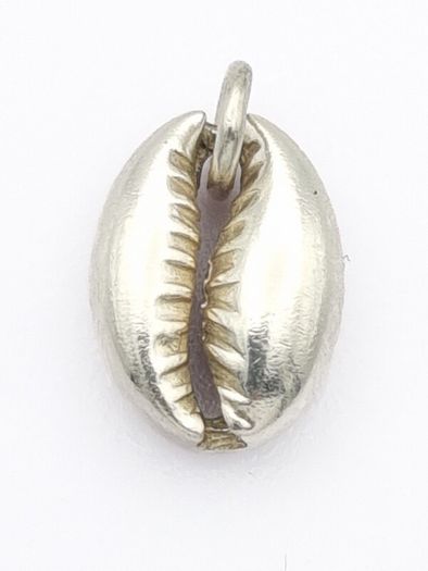 Vintage 925 Sterling Silver Cowrie Shell Charm Pendant