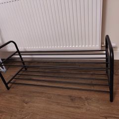 Black Metal Shoe Rack / Organizer