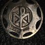 Vintage Blue Enamel Our Lady of Lourdes Pendant - Stamped Image 3