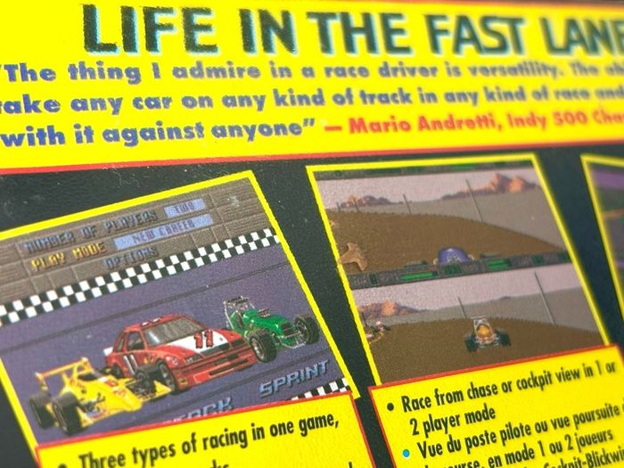 Mario Andretti Racing for Sega Mega Drive - Boxed and Minty
